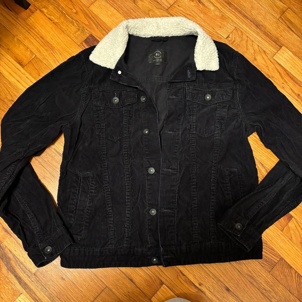Cotton On Black Jacket with Cream Collar